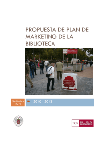 Plan de Marketing y difusión de información 2004