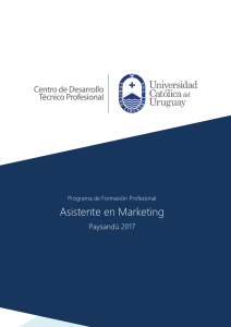 Asistente en Marketing - Centro de Desarrollo Técnico Profesional
