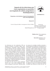 Impacto de las infecciones por virus respiratorios en pacientes con