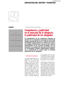 Competencia y publicidad en el mercado de la abogacía: la