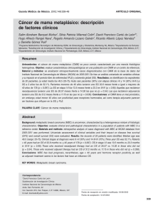 Cáncer de mama metaplásico: descripción de factores clínicos