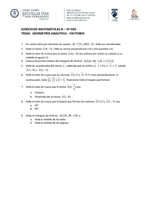 ejercicios matemáticas b – 4º eso tema: geometría analítica