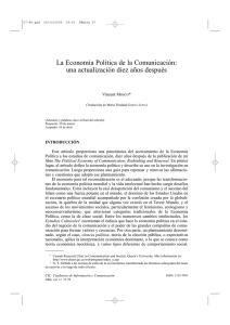La Economía Política de la Comunicación: una actualización diez