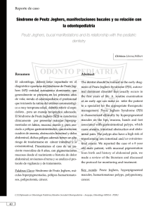 S&iacute;ndrome de Peutz Jeghers, manifestaciones bucales y su relaci&oacute;n