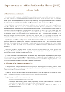 Experimentos en la Hibridación de las Plantas (1865)