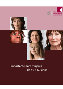 Importante para mujeres de 50 a 69 años