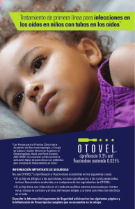 Tratamiento de primera l&iacute;nea para infecciones en los o&iacute;dos