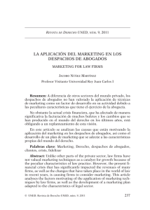 LA APLICACIÓN DEL MARKETING EN LOS DESPACHOS DE
