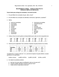 TRABAJO PRCTICO # 2 - HERENCIA SIMPLE EN INDIVIDUOS