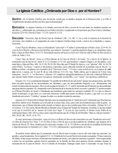 La Iglesia Católica: ¿Ordenada por Dios o por el Hombre?