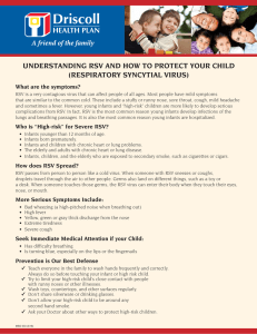 Understanding rsV and How to Protect YoUr cHild