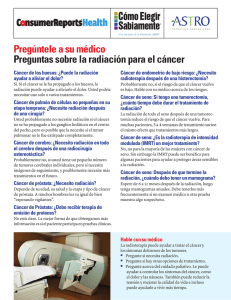 Preguntas sobre la radiaci&oacute;n para el c&aacute;ncer