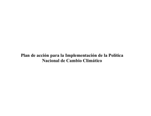 Plan de acción para la Implementación de la Política Nacional de