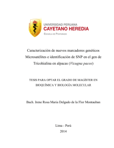 Caracterización de nuevos marcadores genéticos