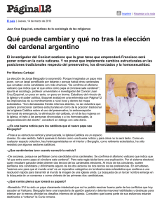 Qué puede cambiar y qué no tras la elección del cardenal argentino