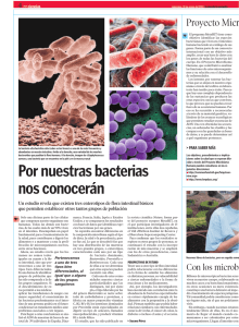 4 >> ciencias Por nuestras bacterias nos conocerán