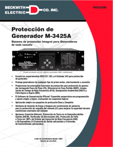 Protección de Generador M‑3425A