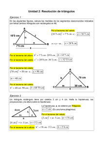 Unidad 2: Resolución de triángulos