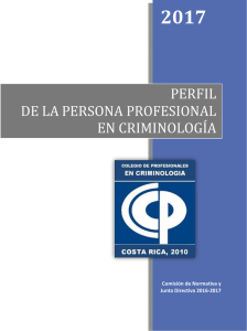 Perfil Criminólogo - Colegio de Profesionales en Criminologia de