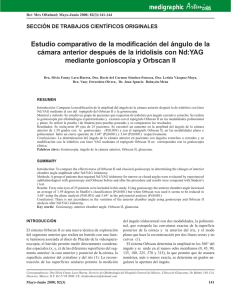 Estudio comparativo de la modificación del ángulo de