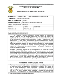 2. anatomía y fisiología vegetal.