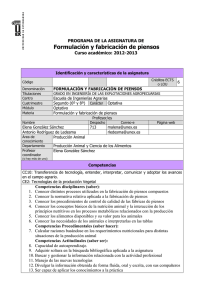 Formulación y fabricación de piensos