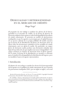 Hugo Vega* desiGualdad y heteRoGeneidad en el meRcado de
