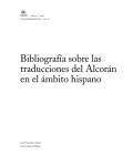 Bibliografía sobre las traducciones del Alcorán en el ámbito hispano