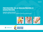 prevención de la malnutrición o desnutrición
