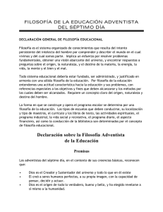 Filosofía de la Educación Admentista