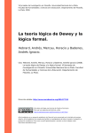 La teoría lógica de Dewey y la lógica formal