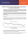 Colombia: El déficit de cuenta corriente para el primer