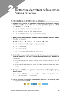 2Estructura electrónica de los átomos. Sistema Periódico