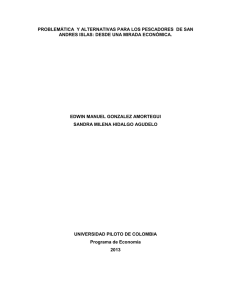 problemática y alternativas para los pescadores de san andres islas