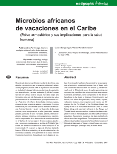 Microbios africanos de vacaciones en el Caribe (Polvo atmosférico y