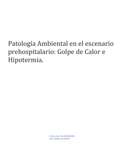 Patología Ambiental en el Escenario Prehospitalario