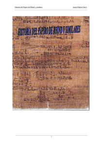 Historia del Papiro de Rhind y similares Angel Pulpón Zarco