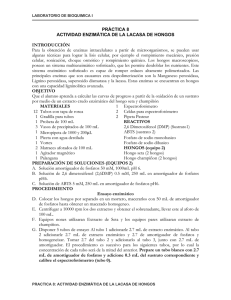 PRÁCTICA 8 ACTIVIDAD ENZIMÁTICA DE LA LACASA DE