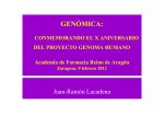 El genoma humano - Academia de Farmacia `Reino de Aragón`