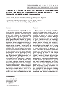 cuando el cáncer de seno no significa insatisfacción sexual. un