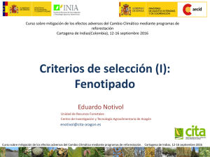 Criterios de selección (I): Fenotipado - CITA REA