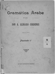 Gramática árabe - Biblioteca Virtual de Andalucía