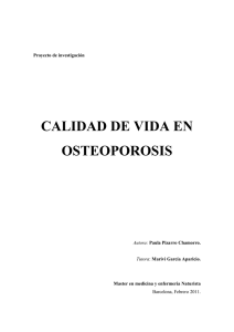 calidad de vida en osteoporosis