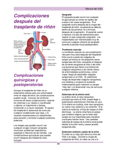 Complicaciones después del trasplante de riñón