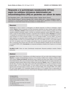 Respuesta a la quimioterapia neoadyuvante (QTneo)