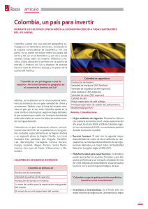 Colombia, un país para invertir