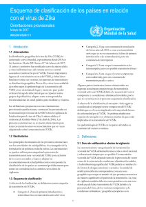Esquema de clasificación de los países en relación con el virus de