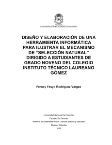 selección natural - Universidad Nacional de Colombia