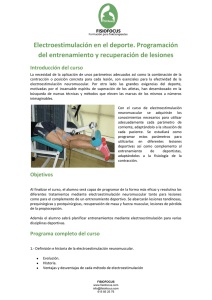 Electroestimulación en el deporte. Programación del entrenamiento