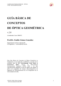 guía básica de conceptos de óptica geométrica